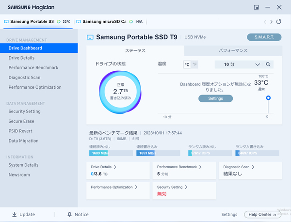 約1.8倍速くなったSamsungの外付けSSD